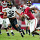Alabama Crimson Tide quarterback Jalen Milroe (4) carries the ball against the Vanderbilt Commodores during the second half at Bryant-Denny Stadium.